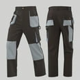 thumbnail image 1 of Donemore Men's Fashion Color-Blocked Durable Cargo Pants with Reinforced Multi-Pocket Design, Utility Workwear Style, High-Density Fabric Comfortable Casual Trousers for Outdoor Work, 1 of 4