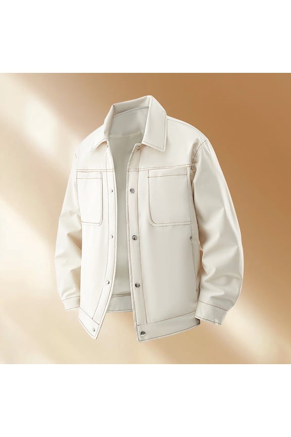 Men's Fashion Long Sleeve Collar Shirt Button Placket and Chest Pocket Design Casual Business Urban Style Men's Clothing