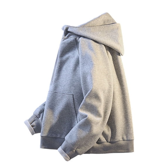 Donemore Men's Fashion Solid Color Half-Zip Hooded Sweatshirt with Cargo Pockets Long Sleeve Pullover Sporty Cargo Design Casual Urban Outdoor Versatile Top