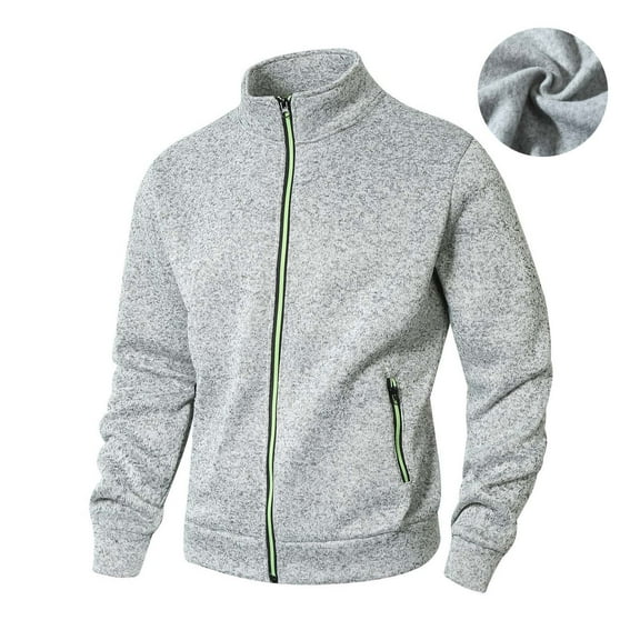 Donemore Men's Fleece Jackets Full Zip Lightweight Jacket Casual Soft Warm Coats with Pockets