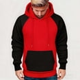thumbnail image 1 of Donemore Men's Fleece Lined Hooded Sweatshirt Color Block Pullover with Pockets Casual Japanese Fabric Winter Warm, 1 of 9