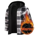 thumbnail image 1 of Donemore Men's Fleece-Lined Plaid Hooded Shirt Jacket with Pockets, Warm Long Sleeve Casual Outerwear for Winter Outdoor, 1 of 4