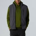 thumbnail image 1 of Donemore Men's Fleece-Lined Sleeveless Vest Soft Nylon Blend Lightweight Casual Buttoned Pockets Solid Color Outdoor All-Season, 1 of 7