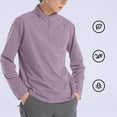 thumbnail image 1 of Donemore Men's Half-Zip Stand Collar Long Sleeve Sport Shirt Solid Color Breathable Outdoor Running Fitness Top Casual Stylish Versatile Men's Clothing, 1 of 6