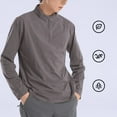 thumbnail image 1 of Donemore Men's Half-Zip Stand Collar Long Sleeve Sport Shirt Solid Color Breathable Outdoor Running Fitness Top Casual Stylish Versatile Men's Clothing, 1 of 6