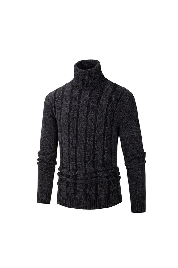 Men's High Neck Jacquard Knit Sweater Long Sleeve Nordic Geometric Pattern Design Fashion Retro Casual Warm Upper Wear