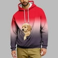 thumbnail image 1 of Donemore Men's Hooded Gradient Print Sweatshirt Oversized Fit with Large Pockets and Pet Pocket Casual Streetwear Style, 1 of 5
