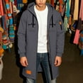 thumbnail image 1 of Donemore Men's Hooded Jacket Long Sleeve Zipper Front Drawstring Hood with Pockets Casual Outdoor Style, 1 of 7