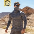 thumbnail image 1 of Donemore Men's Hooded Long-Sleeve Sun Protection Jacket with Face Cover Sleeve Design, Lightweight Breathable Fabric & UV Protection, Casual Minimalist Style, 1 of 3