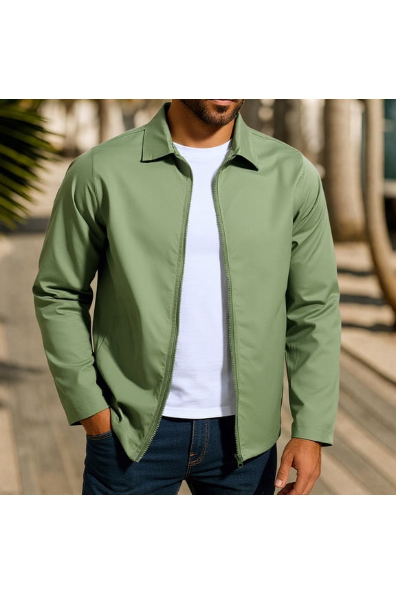 Men's Lightweight Windbreaker Jacket Stand Collar Color Block Long Sleeve Casual Outerwear No Hood Stretch Nylon Spandex