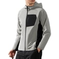 thumbnail image 1 of Donemore Men's Long Sleeve Hooded Jacket - Water-Resistant Breathable Mountaineering Coat, Outdoor Sports Casual Trendy Windbreaker, 1 of 7