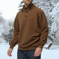 thumbnail image 1 of Donemore Men's Long Sleeve Hooded Zipper Fleece Sweatshirt Jacket Thicken Warm Casual Trendy Outdoor Sport Style Multi-Pocket Design Comfortable Versatile Mens Clothing, 1 of 9