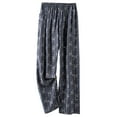 thumbnail image 1 of Donemore Men's Loose Fit Beach Pants with Multiple Pockets Elastic Waistband Modal Spandex Casual Straight Leg Sleep Lounge Pants, 1 of 5