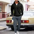 thumbnail image 1 of Donemore Men's Loose Fit Hooded Sweatshirt & Jogger Set Solid Color Casual Two-Piece with Pockets and Drawstring, 1 of 4
