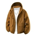 thumbnail image 1 of Donemore Men's Outdoor Mountaineering Casual Hooded Windbreaker Jacket Long Sleeve Solid Color Water-Resistant Quick-Dry Windproof Design Zippered Pocket Multi-Functional Breathable Men's Clothing, 1 of 3