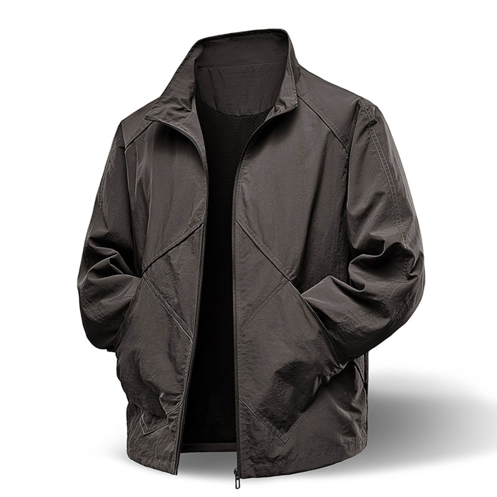 Donemore Men's Outdoor Work Jacket Stretch Waterproof Windbreaker Stand ...