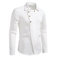 thumbnail image 1 of Donemore Men's Pre-Shrunk Cotton Shirt Long Sleeve Striped Button-Down Collar Casual Classic Button-Up, 1 of 8