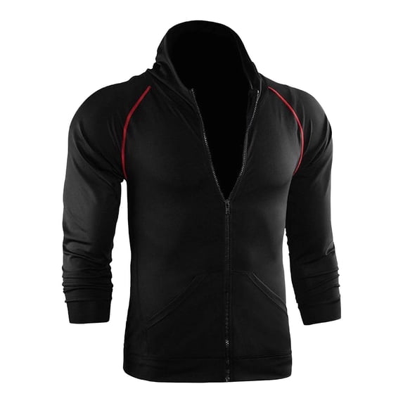 Donemore Men's Quick-Dry Running Hoodie Breathable Stretch Fit Long Sleeve Training Jacket Athletic-Style Casual Style