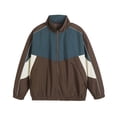 thumbnail image 1 of Donemore Men's Retro Sporty Casual Jacket with Stand Collar, Three-Tone Color Block Design and Zippered Pockets - Fashionable Urban Streetwear Outerwear, 1 of 9