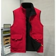 thumbnail image 1 of Donemore Men's Reversible Sleeveless Hooded Vest with Pockets, Lightweight Fleece Jacket for Outdoor Casual Office Wear, 1 of 8