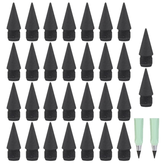 BESTONZON 30pcs Pencil Nibs Inkless Pencil Tip Everlasting Writing Nibs School Office Supplies