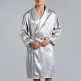 thumbnail image 1 of Donemore Men's Silky Loose Fit Bathrobe Lightweight Pajama Lounge Robe for Home Relaxation, 1 of 7