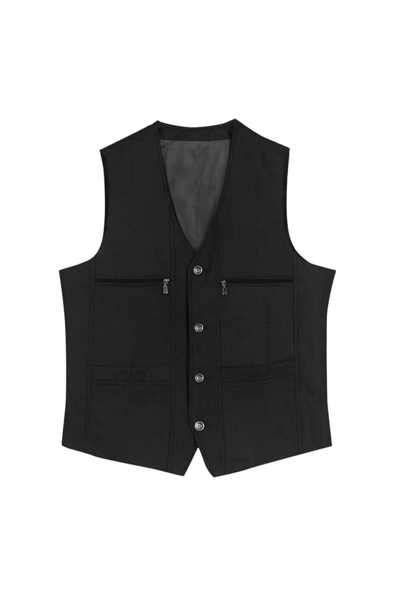 Men's Single-Breasted V-Neck Suit Blazer with Pocket Detail Casual Business Stylish Slim-Fit Design Multi-Occasion Menswear