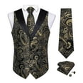 thumbnail image 1 of Donemore Men's Single-Breasted V-Neck Suit Vest Waistcoat Medieval Punk Style Vintage Style Metal Button Slim-Fit Casual Mens Top, 1 of 5