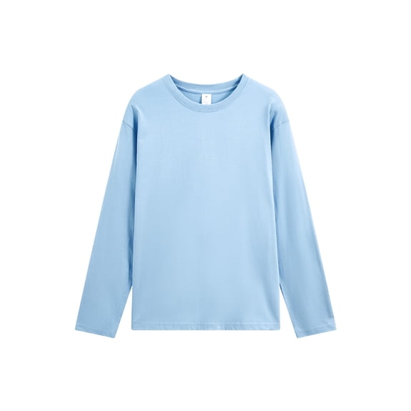 Donemore Men's Solid Color Long Sleeve Round Neck Pullover T-Shirt Casual Business Commute Daily Wear Comfortable Staple Clothing