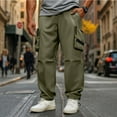 thumbnail image 1 of Donemore Men's Solid Color Outdoor Quick-Dry Multiple Pocket Cargo Straight-Leg Pants Durable Breathable Casual Outdoor Trousers Functional Utility Style Men's Apparel Design, 1 of 9