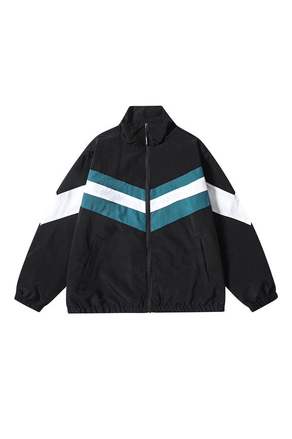 Men's Solid Color Outdoor Zip-Up Raglan Sport Coat Long Sleeve Running Fitness Jacket with Inner Pocket Multi-Functional Casual Windproof Outerwear