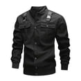 thumbnail image 1 of Donemore Men's Solid Color Zipper Long Sleeve Outdoor Running Jacket Multi-Pocket Breathable Sport Coat Casual Fitness Multi-Functional Design, 1 of 6