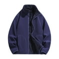 thumbnail image 1 of Donemore Men's Sporty Solid Windbreaker Jacket, Zipper Pockets Turn-Down Collar Lightweight Polyester Casual Outdoor No Hood, 1 of 6