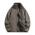 thumbnail image 1 of Donemore Men's Sporty Solid Windbreaker Jacket, Zipper Pockets Turn-Down Collar Lightweight Polyester Casual Outdoor No Hood, 1 of 6