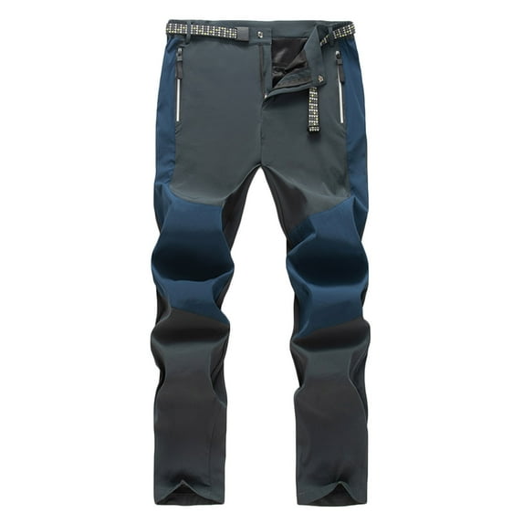 Donemore Men's Tactical Sports Quick-Dry Hiking Pants with Button & Zipper Fly, Contrast Color Design and Functional Pockets