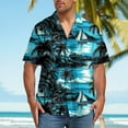 thumbnail image 1 of Donemore Men's Tropical Hawaiian Print Short Sleeve Button-Down Shirt Casual Vacation Resort Style Breathable Cotton Shirt with Loose Fit Trendy Men's Apparel, 1 of 5