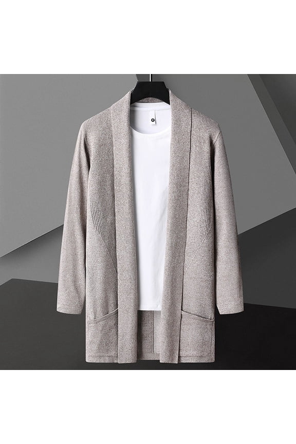 Men's Vintage Slim Fit Windbreaker Jacket Long Sleeve Cardigan with Pockets, Nylon-Spandex Blend Lightweight Casual Coat