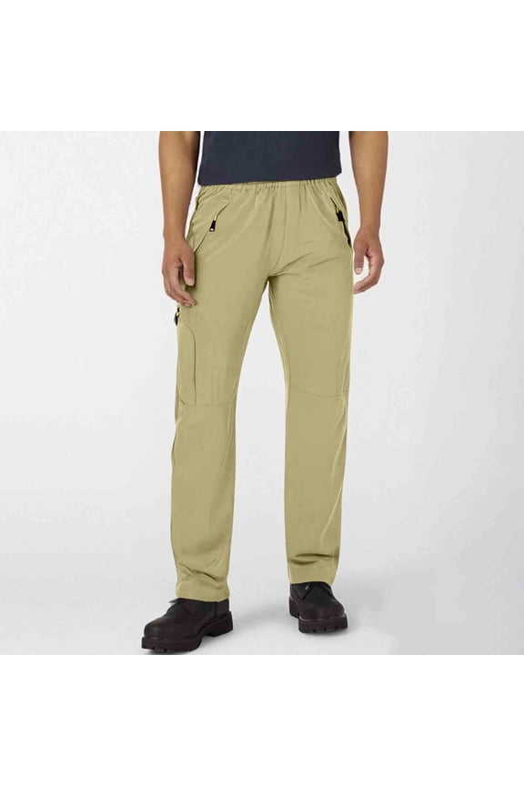 Men's & Women's Solid Color Cargo Pants Quick-Dry Waterproof Lightweight Multi-Pocket Design with Zipper Closure Outdoor Hiking Travel Golf Style