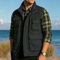 thumbnail image 1 of Donemore Men's Work Vest Fleece-Lined Multiple Pockets Sleeveless Utility Outdoor Photography Jacket Coat, 1 of 9