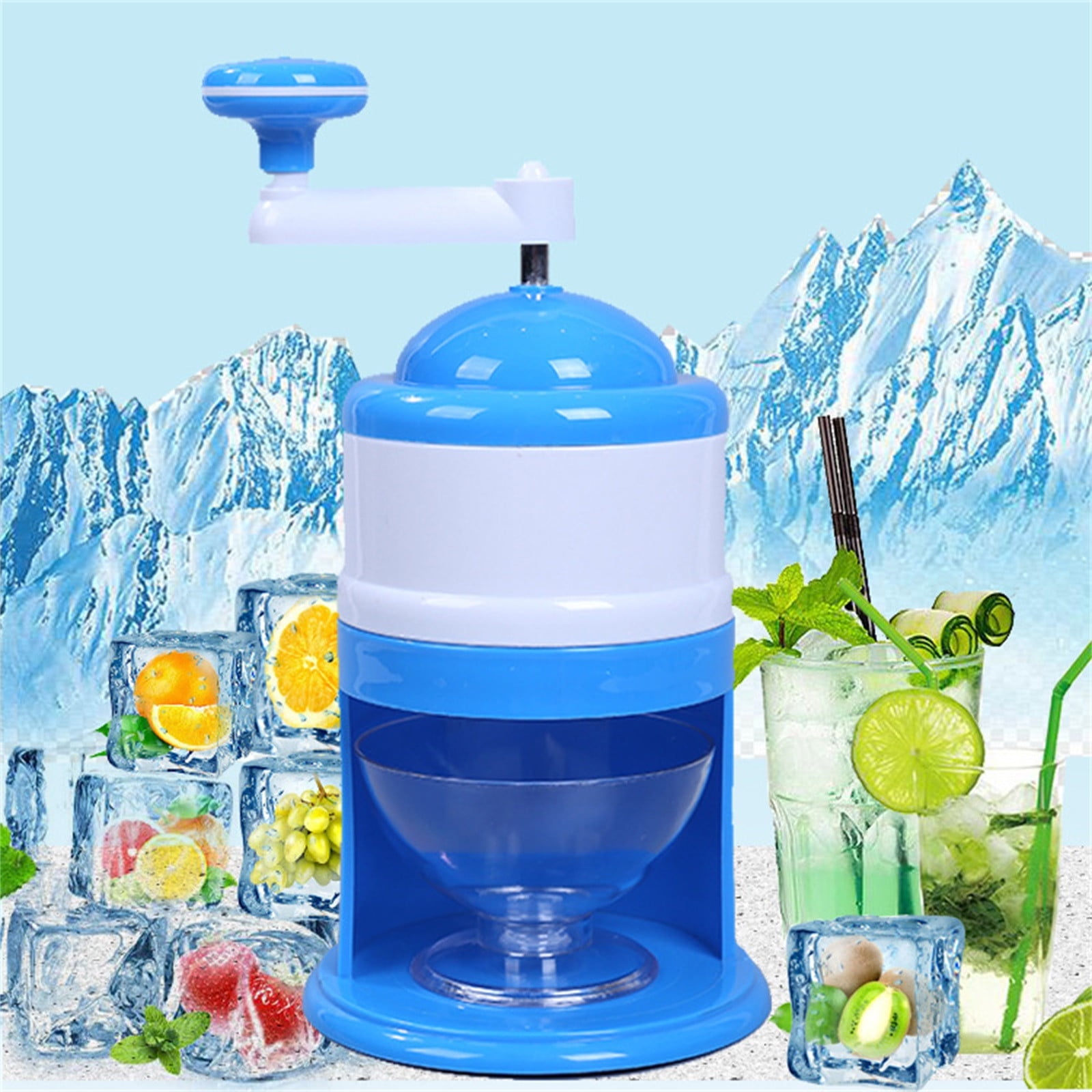Donemore Portable Manual Small Shaved Ice Maker Machine for Home, Ice