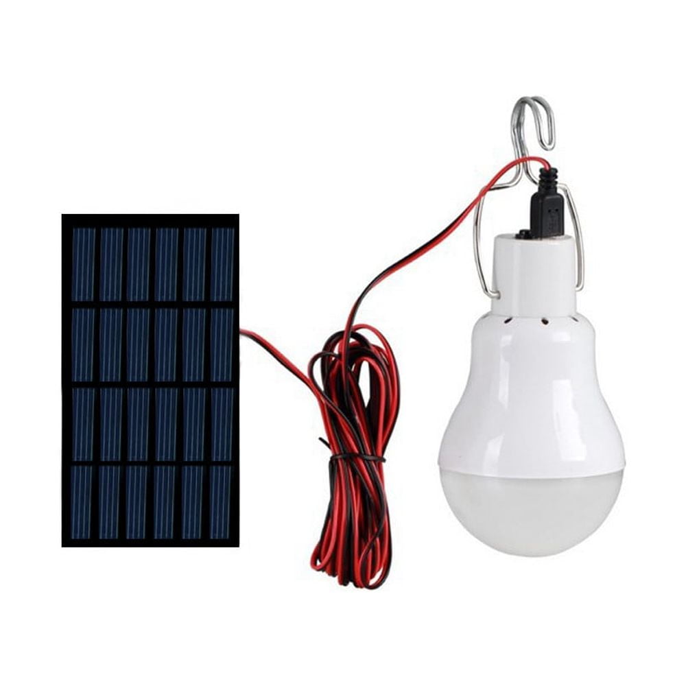 Donemore Portable Solar LED Light Bulbs with 0.8W Solar Panel, Solar Light Bulbs Indoor Solar Lights For Home Camping Shed