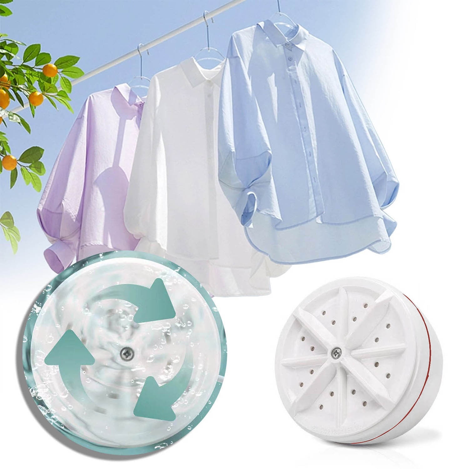 Donemore Portable Washing Machine with Suction Cups, USB Powered Turbo Washing Machine Dishwashers Suitable for Home, Business, Travel, College Room, RV, Apartment