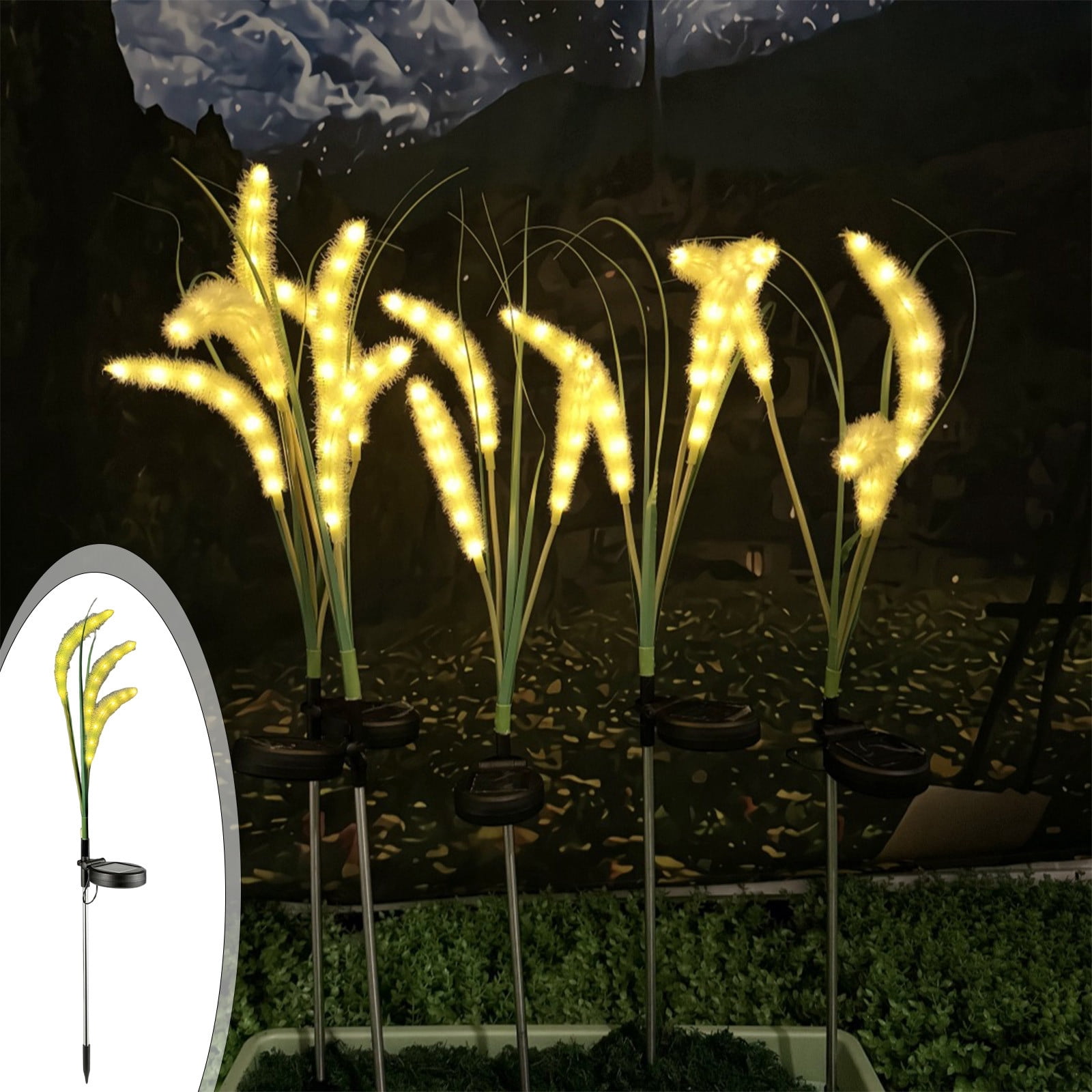 Donemore Solar Lights Outdoor - Solar Plant Lights Solar Plant Waterproof Decor for Garden, Lawn, Patio, Thoughtful Gift for Garden Lovers