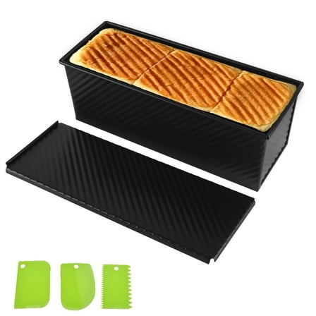 Donepart 13 Inch Pullman Loaf Pan with Lid, Nonstick Bread Baking Pan for Sandwich Loaf, Toast, Cakes, Oven Safe