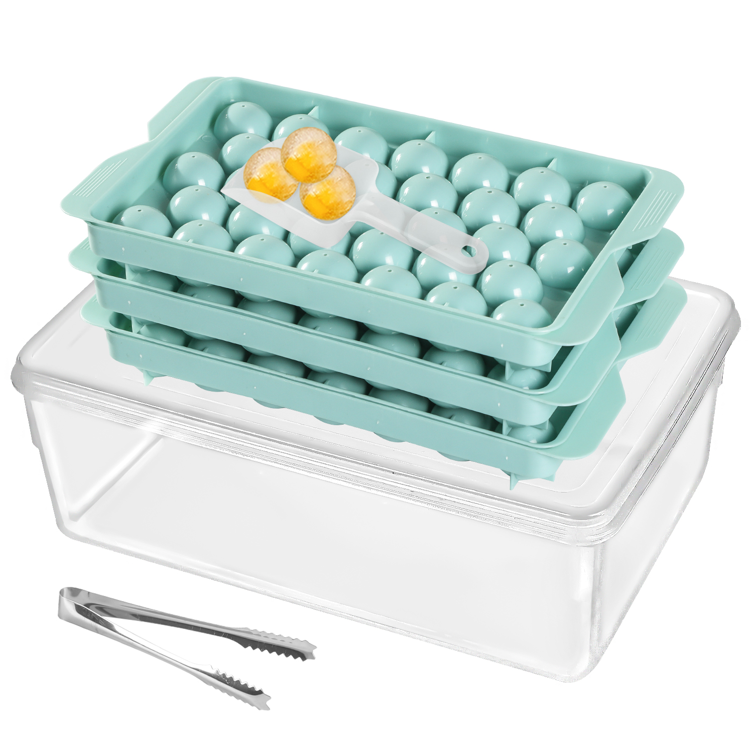 Donepart 3X Ice Cube Trays,Ice Trays For Freezer,Round Ice Cube Trays