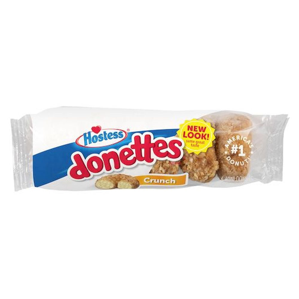 Donettes Single Serve Crunch Mini Donuts, 4 Ounce -- 60 per case.