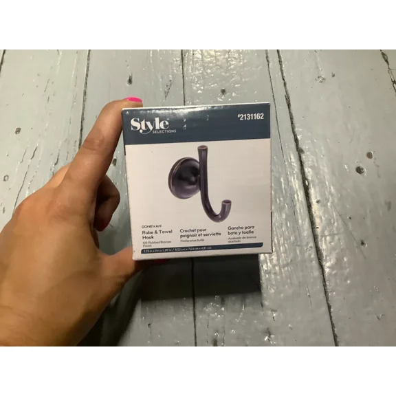 Donevan Style Selections Robe Towel Hook Bathroom 2131162 Nib