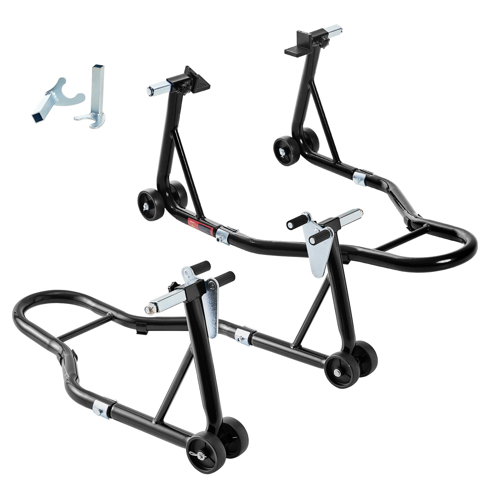 Donext Motorcycle Stand 850LB Sport Bike Front and Rear Wheel Lift Swingarm  Paddock Stands Black, U+L