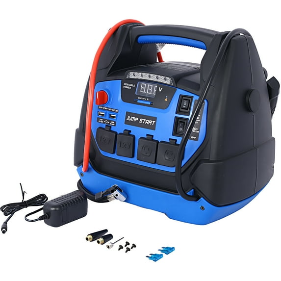 Donext Rechargeable Portable Powerhouse 1800 Amps with Air Compressor and AC,12V DC,USB