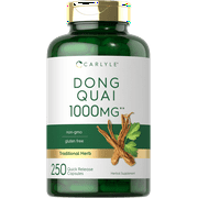 Dong Quai Capsules 1000mg | 250 Count for Men and Women | Traditional Herb | by Carlyle